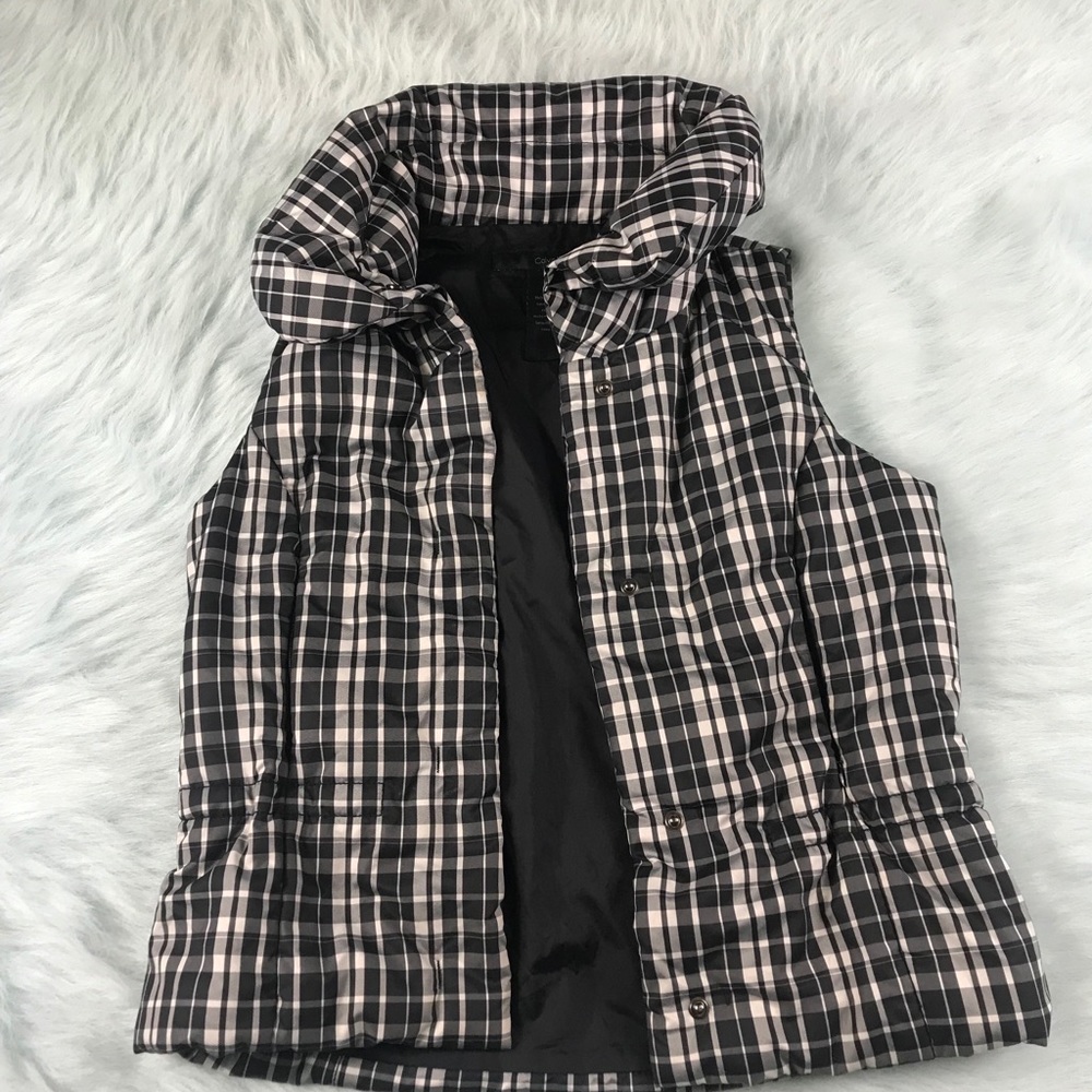 🦓Women’s Calvin Klein Striped Zebra Puffer Vest M - Picture 3 of 7